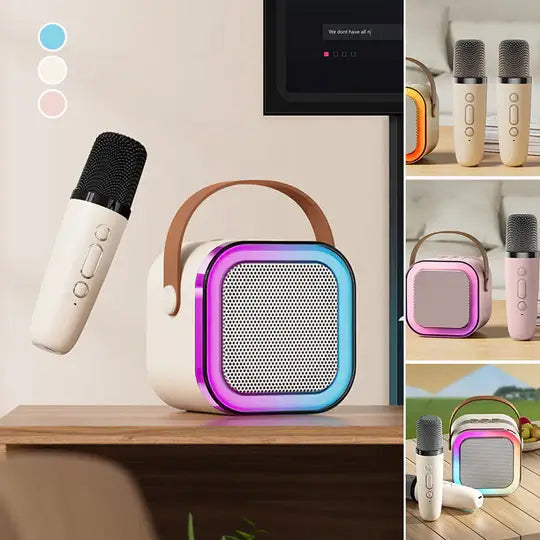 MINI PARLANTE CON MICROFONO USB RGB